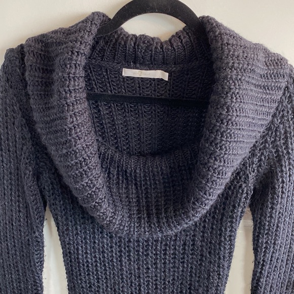 7 for all Mankind Navy Blue Cowl Neck Sweater - Picture 5 of 7